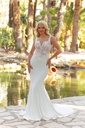 8091 A Crepe skirt  ivory